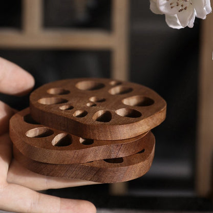 Funki Findz | Coasters | Natural Lotus Root Wood Drink Mats 6 Pcs