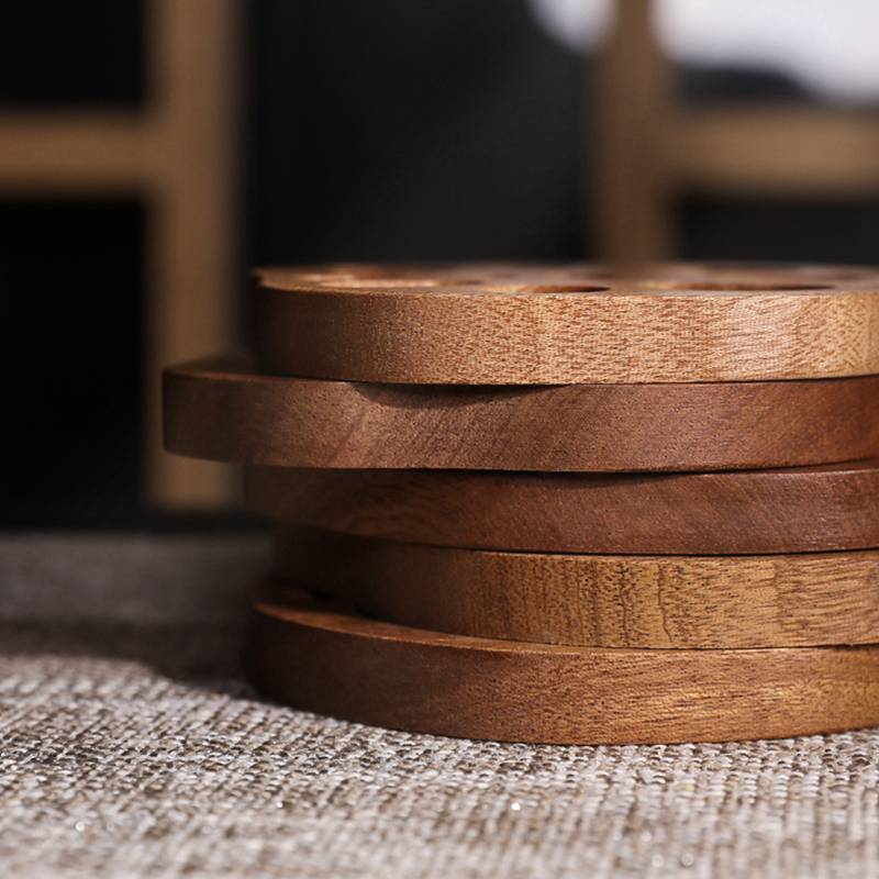 Funki Findz | Coasters | Natural Lotus Root Wood Drink Mats 6 Pcs