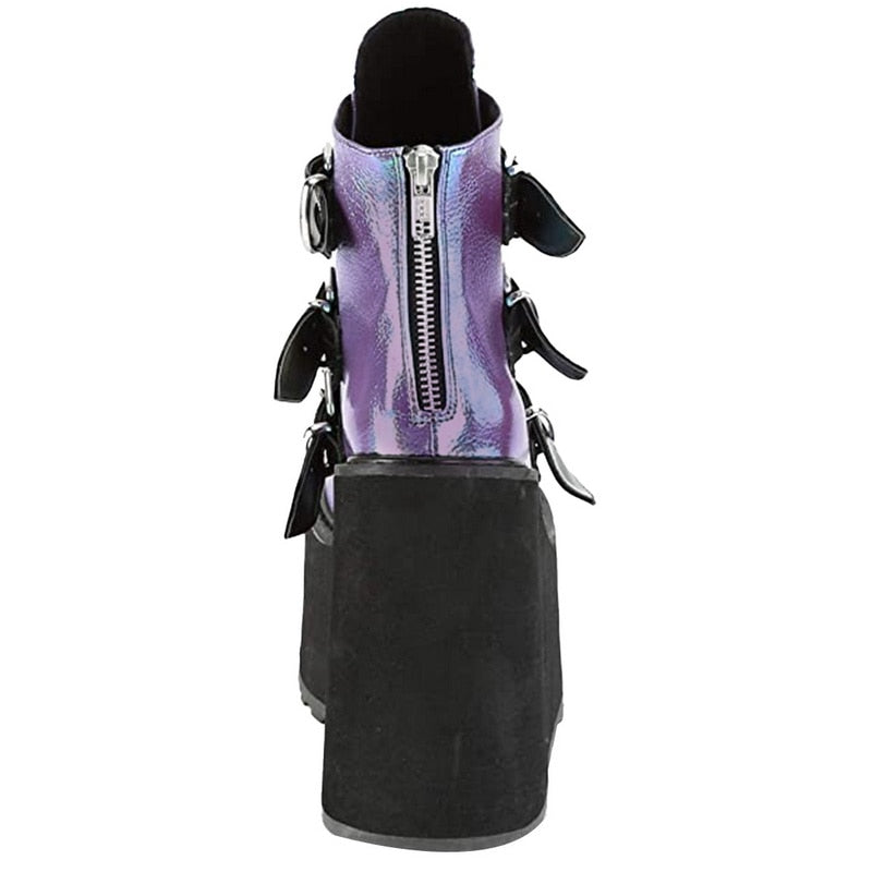 Funki Findz | Boots | Women's Buckle Strap Wedge Ankle Boots