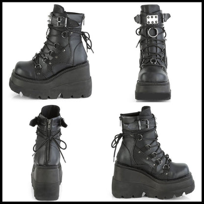 Funki Findz | Boots | Women's Punk High Platform Wedge Boots