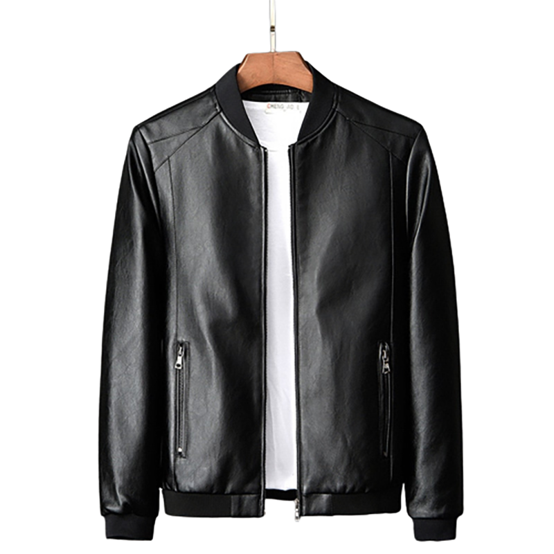 Funki Findz | Jackets | Men's Faux Leather Thin Bomber Jacket