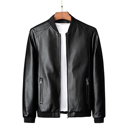 Funki Findz | Jackets | Men's Faux Leather Thin Bomber Jacket