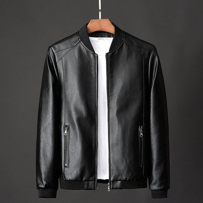 Funki Findz | Jackets | Men's Faux Leather Thin Bomber Jacket