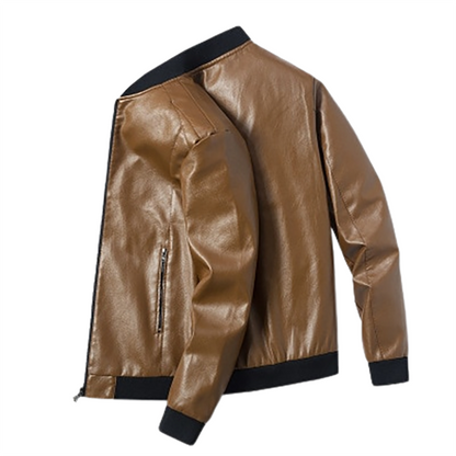 Funki Findz | Jackets | Men's Faux Leather Thin Bomber Jacket