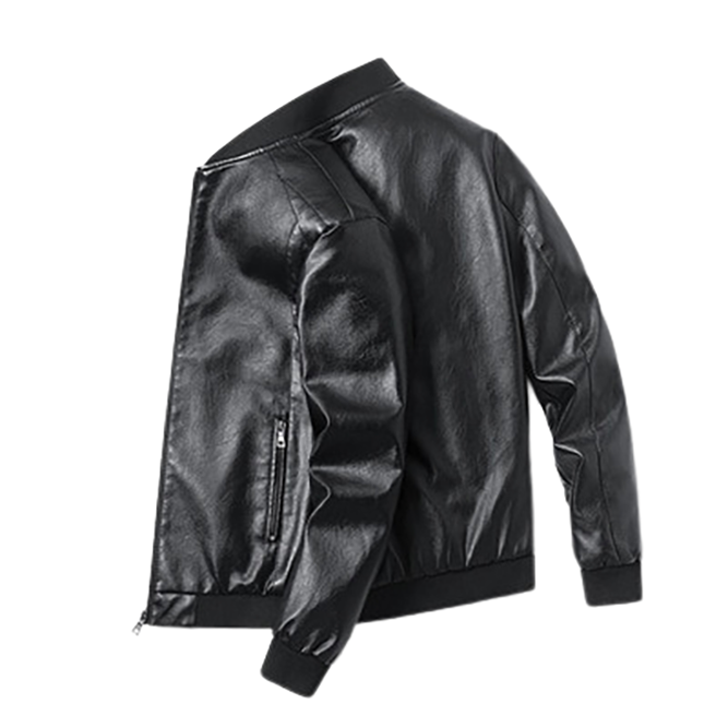 Funki Findz | Jackets | Men's Faux Leather Thin Bomber Jacket
