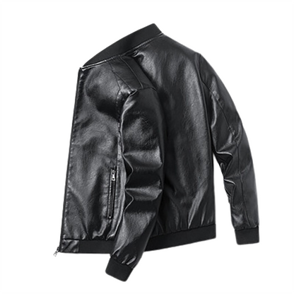 Funki Findz | Jackets | Men's Faux Leather Thin Bomber Jacket