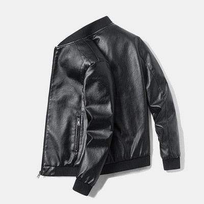 Funki Findz | Jackets | Men's Faux Leather Thin Bomber Jacket