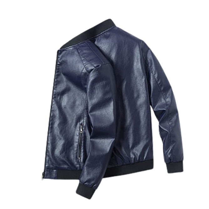 Funki Findz | Jackets | Men's Faux Leather Thin Bomber Jacket
