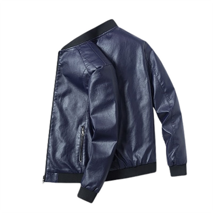 Funki Findz | Jackets | Men's Faux Leather Thin Bomber Jacket