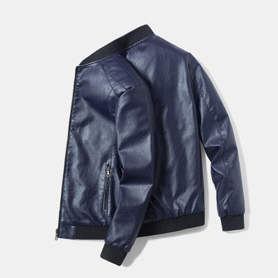 Funki Findz | Jackets | Men's Faux Leather Thin Bomber Jacket