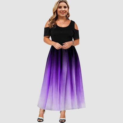 Funki Findz | Dresses | Women's Plus Size Prom Gradient Dress