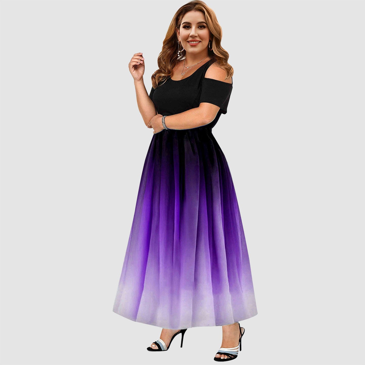 Funki Findz | Dresses | Women's Plus Size Prom Gradient Dress