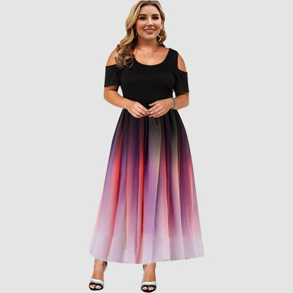 Funki Findz | Dresses | Women's Plus Size Prom Gradient Dress