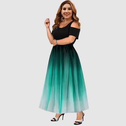 Funki Findz | Dresses | Women's Plus Size Prom Gradient Dress