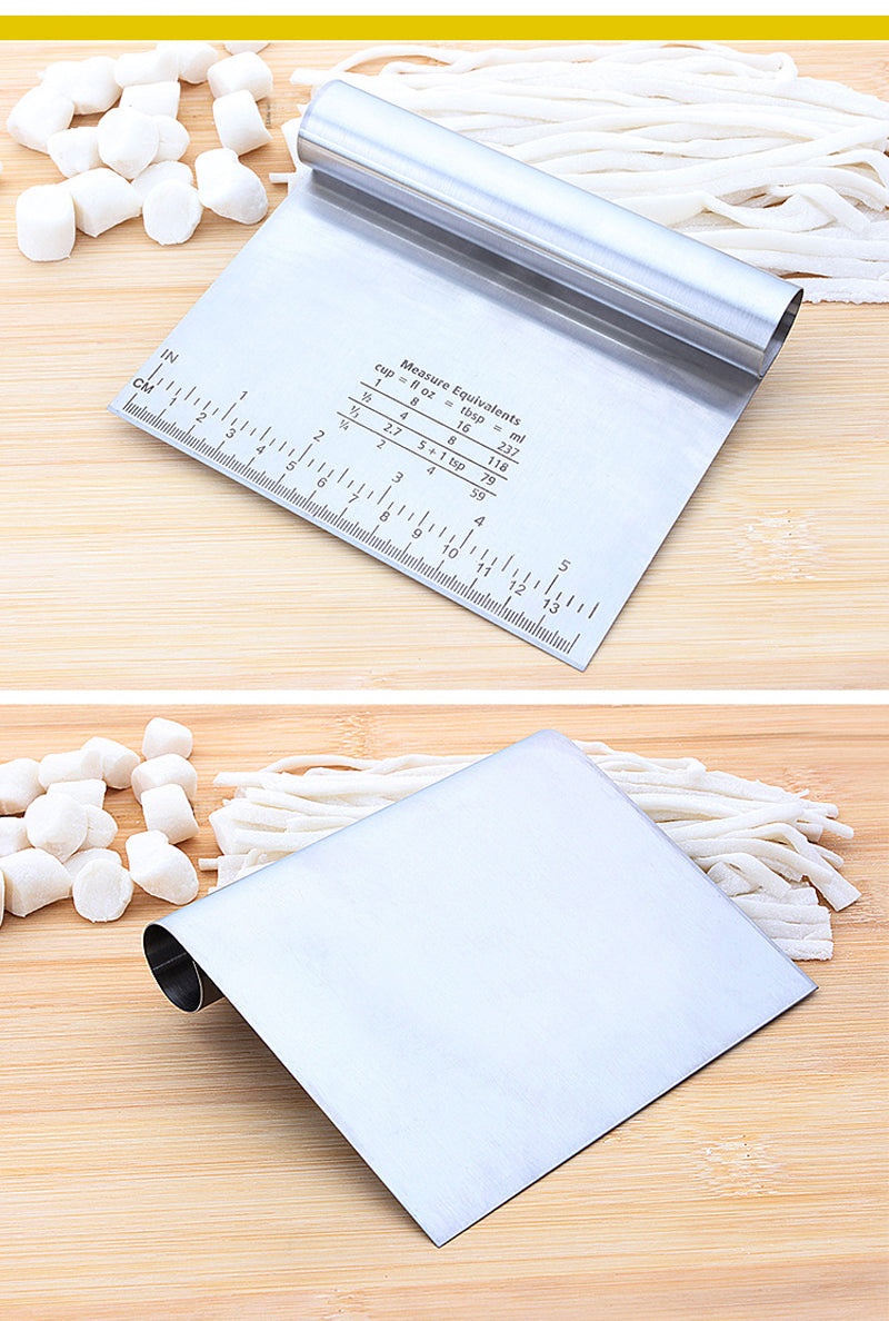Funki Findz | Cooking Scrapers | Stainless Steel Dough Cutter