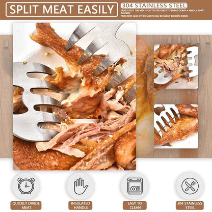 Funki Findz | Meat Claws | Stainless Steel Meat Shredding Forks