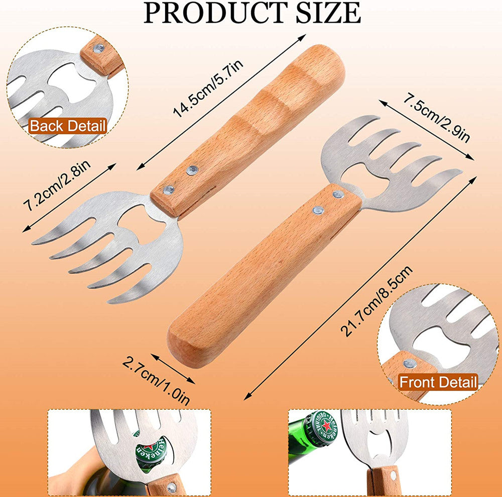 Funki Findz | Meat Claws | Stainless Steel Meat Shredding Forks