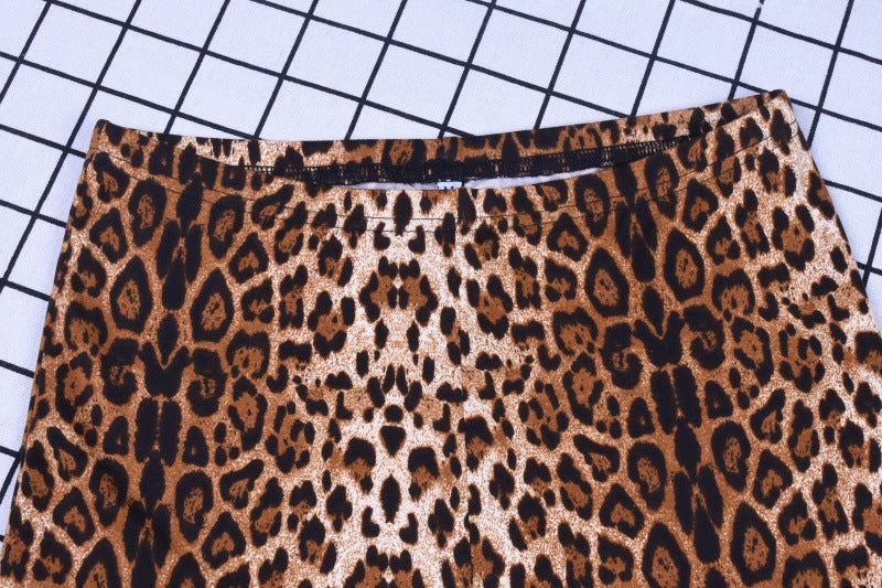 Funki Findz | Pants | Women's Leopard Print Stretch Flared Pants