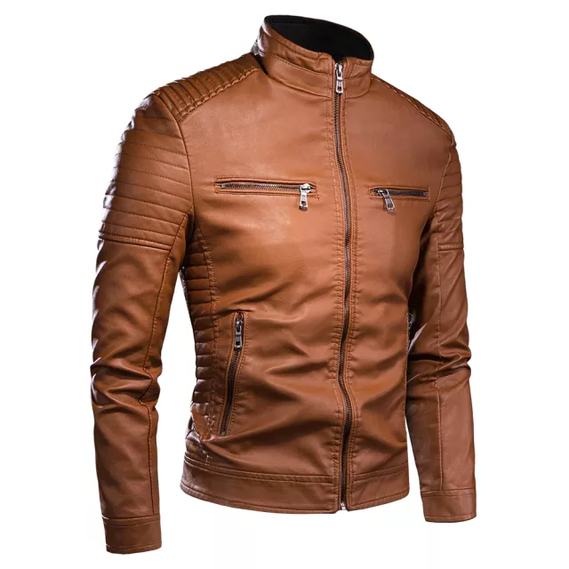 Funki Findz | Jackets | Men's Motorcycle Faux Leather Jacket