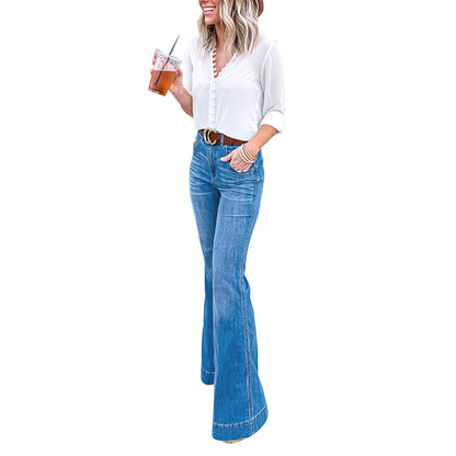 Funki Findz | Pants | Women's High Waist Vintage Flare Jeans