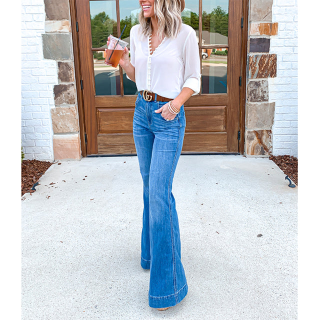 Funki Findz | Pants | Women's High Waist Vintage Flare Jeans