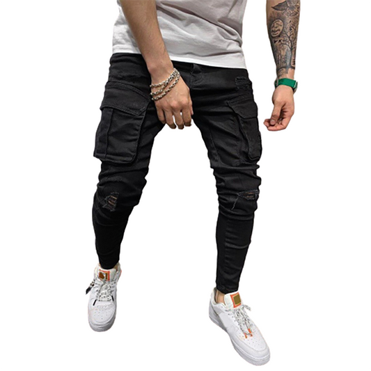 Funki Findz | Pants | Men's Stretch Slim Fit Cargo Skinny Jeans