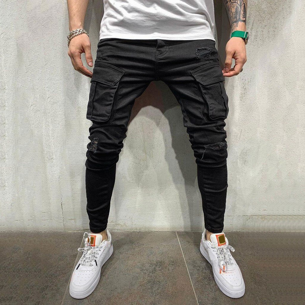 Funki Findz | Pants | Men's Stretch Slim Fit Cargo Skinny Jeans