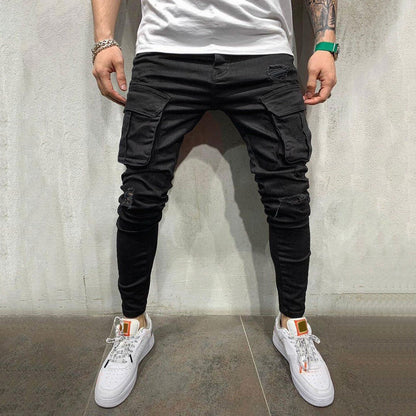 Funki Findz | Pants | Men's Stretch Slim Fit Cargo Skinny Jeans