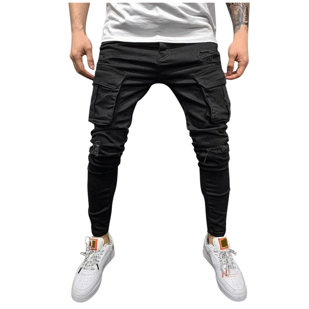 Funki Findz | Pants | Men's Stretch Slim Fit Cargo Skinny Jeans