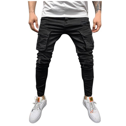 Funki Findz | Pants | Men's Stretch Slim Fit Cargo Skinny Jeans