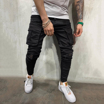 Funki Findz | Pants | Men's Stretch Slim Fit Cargo Skinny Jeans