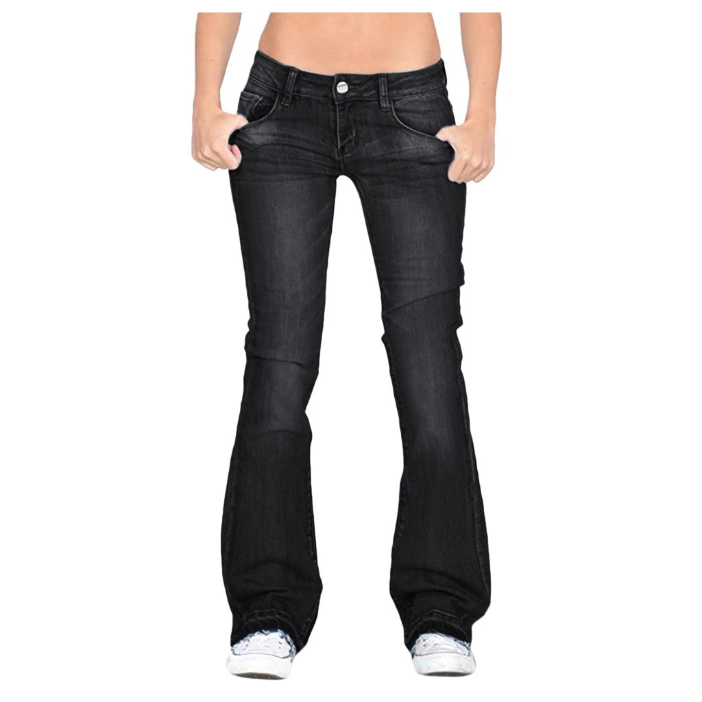 Funki Findz | Pants | Women's Flare Jeans | Mid Waist Bell Jeans