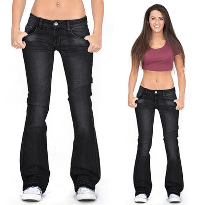 Funki Findz | Pants | Women's Flare Jeans | Mid Waist Bell Jeans