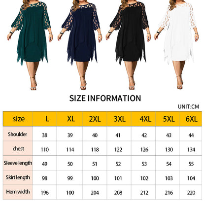 Funki Findz | Dresses | Women's Plus Size Lace Mesh Midi Dress
