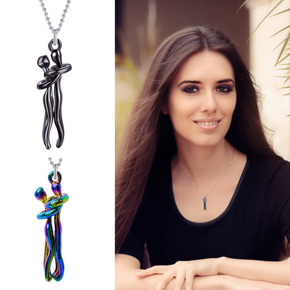 Funki Findz | Necklaces | Unisex Lovers Embrace Hug Necklace