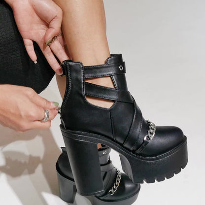 Funki Findz | Shoes | Women's Gothic Chain Link Platform Shoes