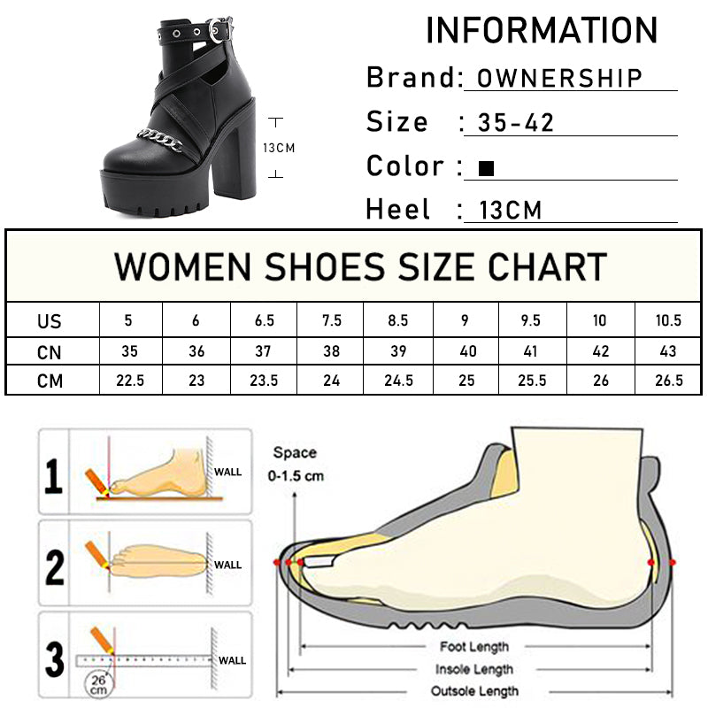 Funki Findz | Shoes | Women's Gothic Chain Link Platform Shoes