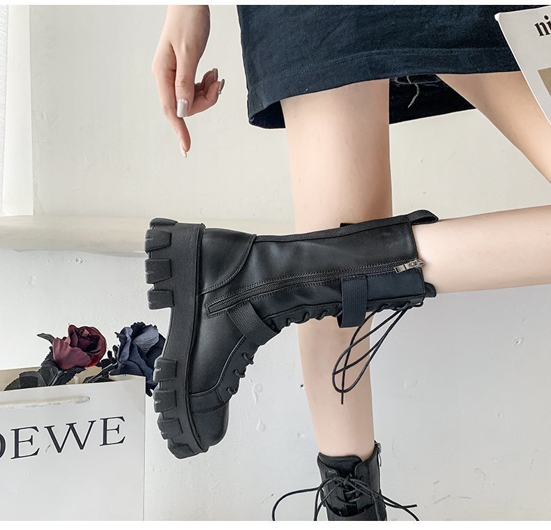 Funki Findz | Boots | Women's Lace-Up Combat Boots Biker Boot