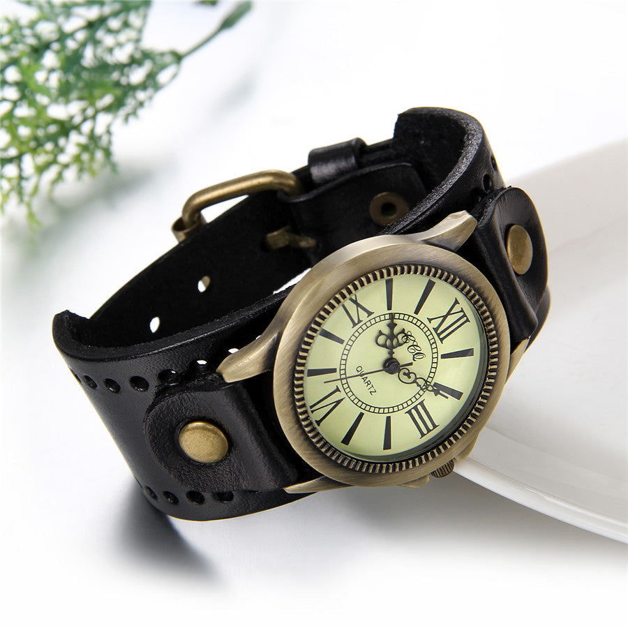 Funki Findz | Watches | Men's Steampunk Goth Style Wide Watch