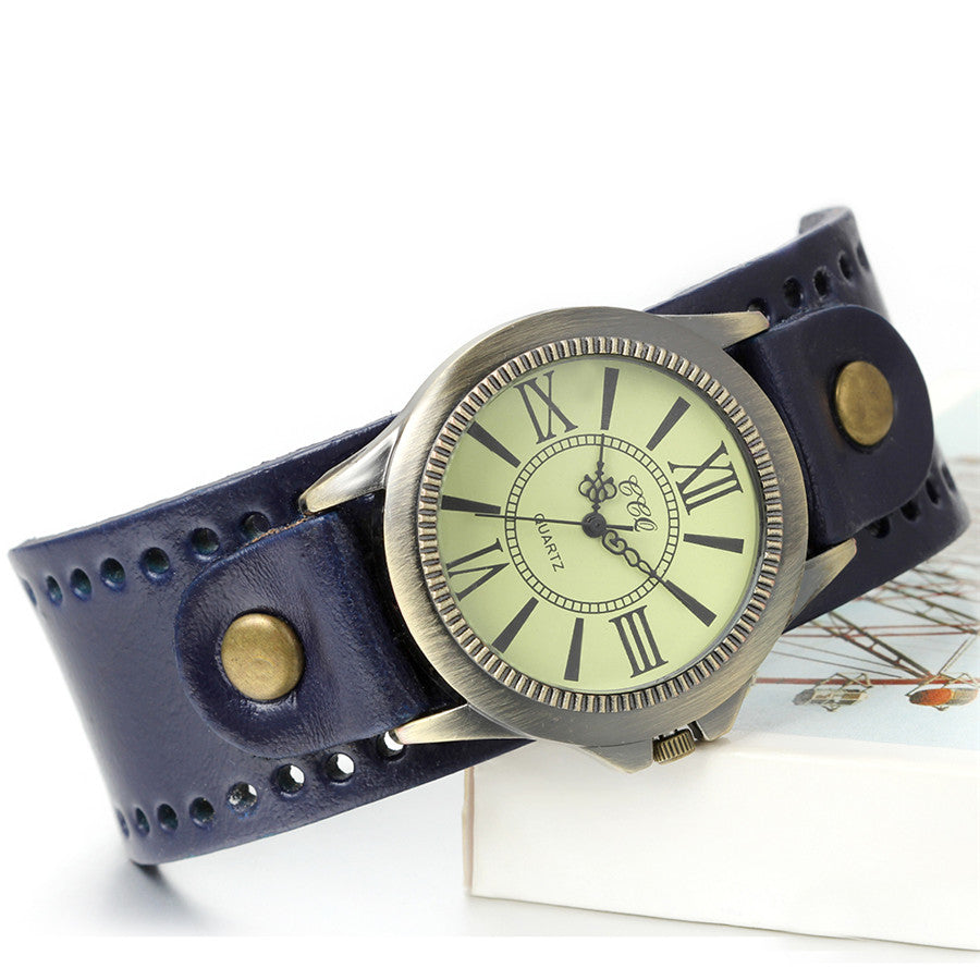 Funki Findz | Watches | Men's Steampunk Goth Style Wide Watch