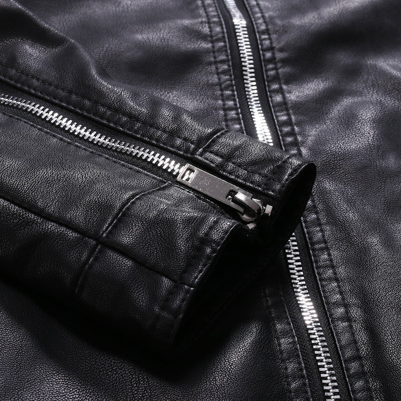 Funki Findz | Jackets | Men's Faux Leather Hooded Jacket