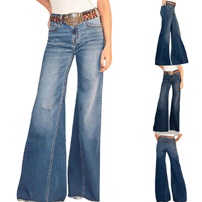 Funki Findz | Pants | Women's High Waist Wide Leg Denim Jeans