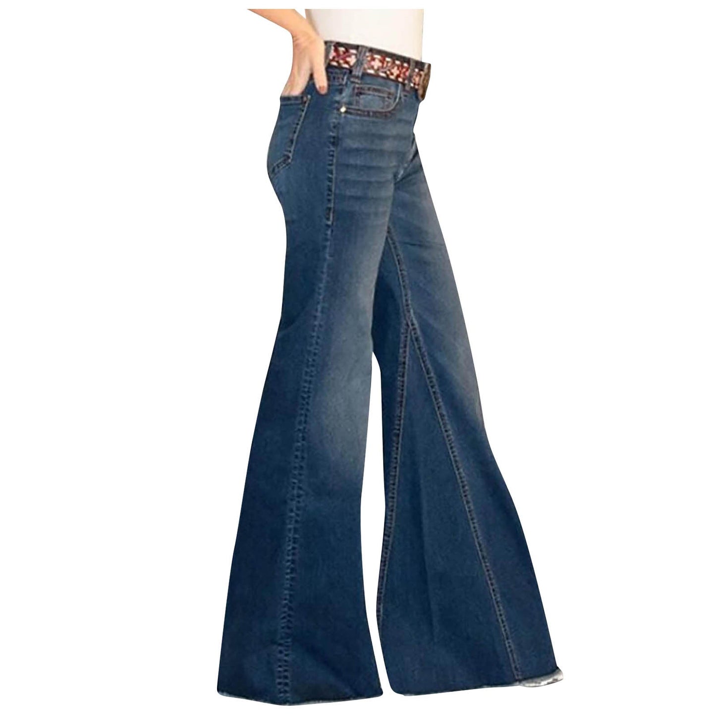 Funki Findz | Pants | Women's High Waist Wide Leg Denim Jeans