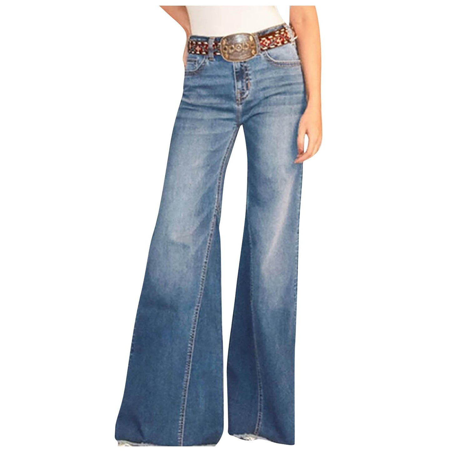 Funki Findz | Pants | Women's High Waist Wide Leg Denim Jeans