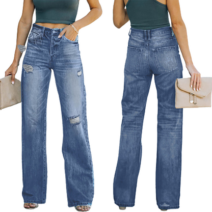 Funki Findz | Pants | Women's High Waist Denim Flared Jeans