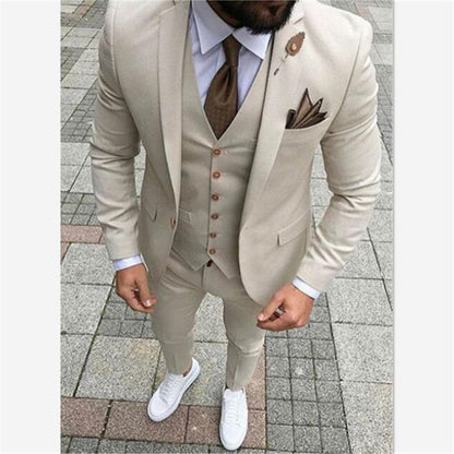 Funki Findz | Suits | Men's Formal Wedding Attire | 3 Pcs Slim Fit