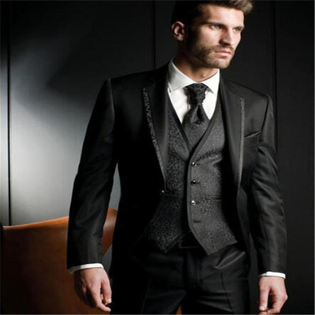Funki Findz | Suits | Men's Formal Wedding Attire | 3 Pcs Slim Fit
