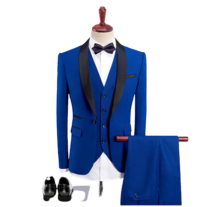 Funki Findz | Suits | Men's Formal Wedding Attire | 3 Pcs Slim Fit