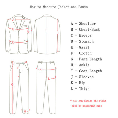 Funki Findz | Suits | Men's Formal Wedding Attire | 3 Pcs Slim Fit