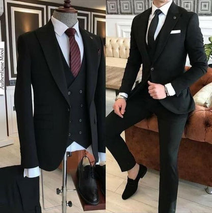 Funki Findz | Suits | Men's 3 Pcs Tailored Double Breasted Suit